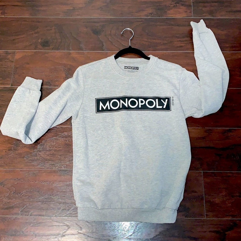 Oversized Monopoly Sweatshirt, Lagenlook, sz Extra Small.